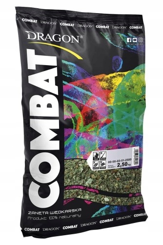 Zanęta Dragon Combat Karp Wanilia-konopie 2.5kg Idealna Na Rzeki I Jeziora