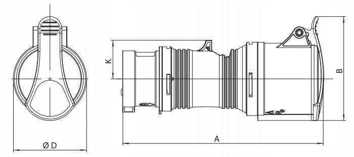 PRZEJŚCIÓWKA SIŁOWA REDUKTOR Z 16A NA 32A 4P IP44 Rodzaj siłowa