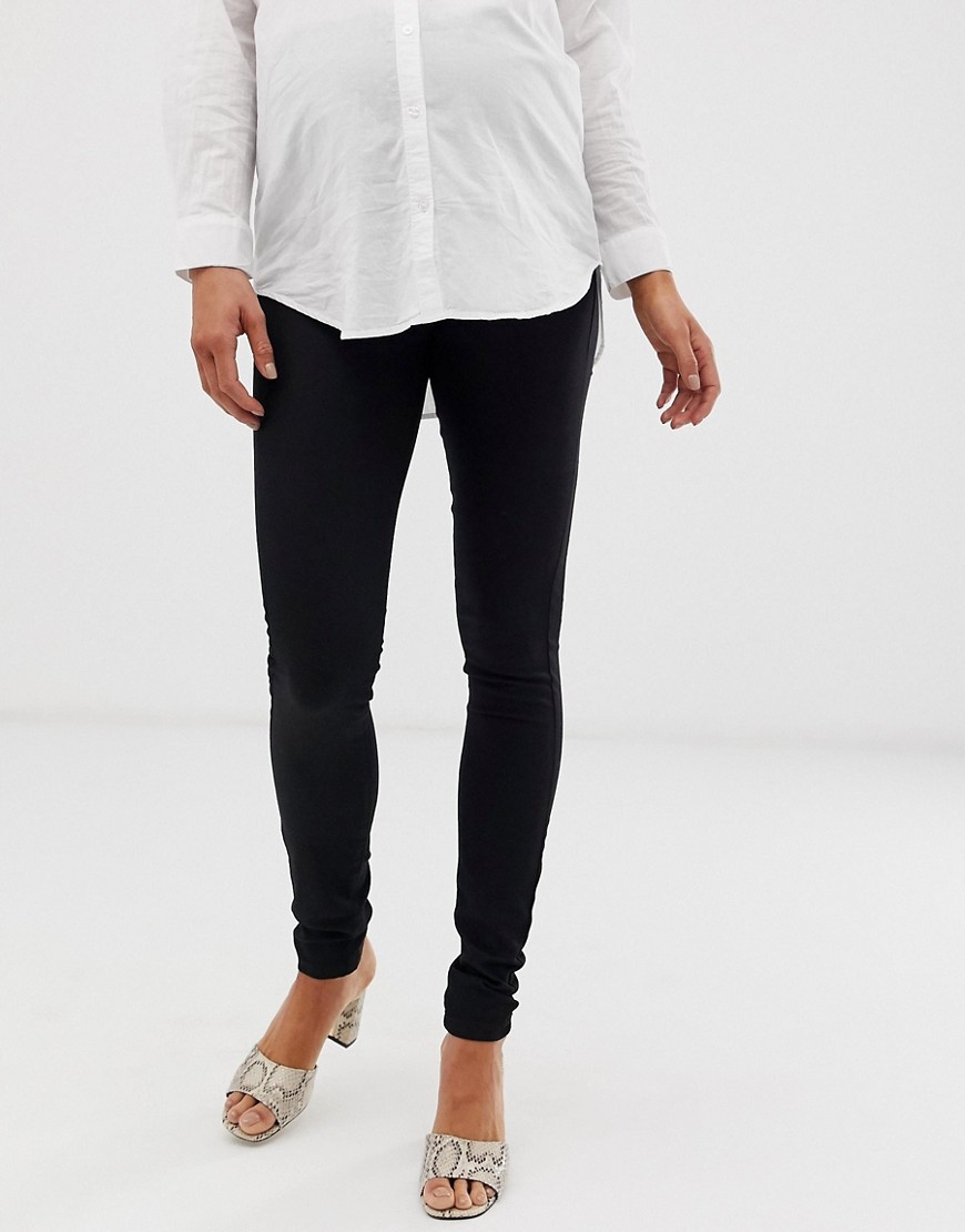 MAMALICIOUS MATERNITY DOPASOWANE SPODNIE W32 Kolor czarny