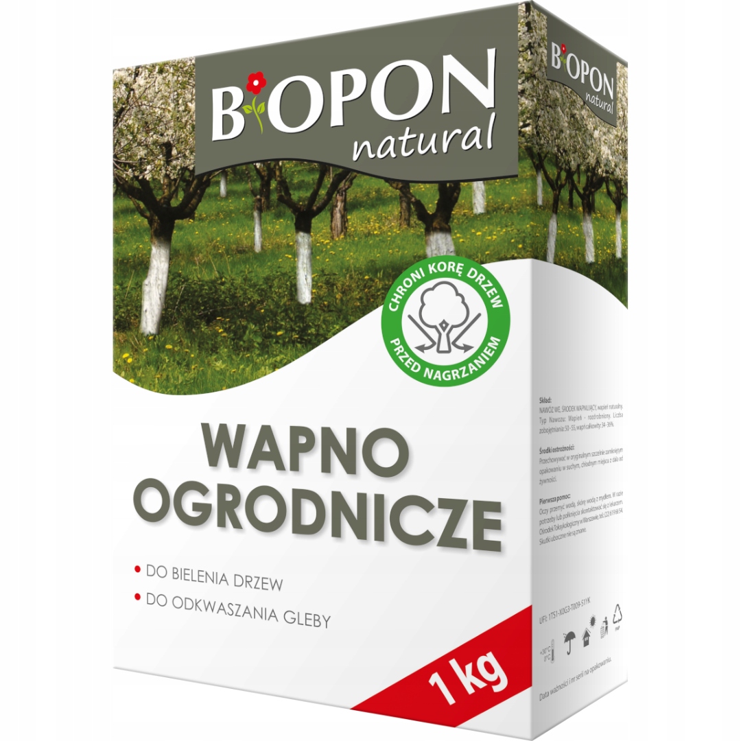 

Biopon Wapno do bielenia drzew i odkwaszania gleby