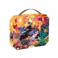 Puzzle w walizce Ogniste smoki 54 el. 5+ , Janod