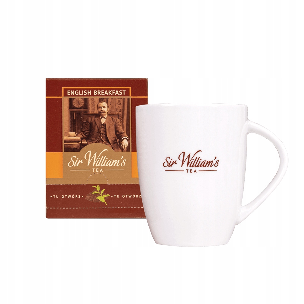 Sada Sir William's Tea 15 čajů English Breakfast s porcelánovým hrnkem