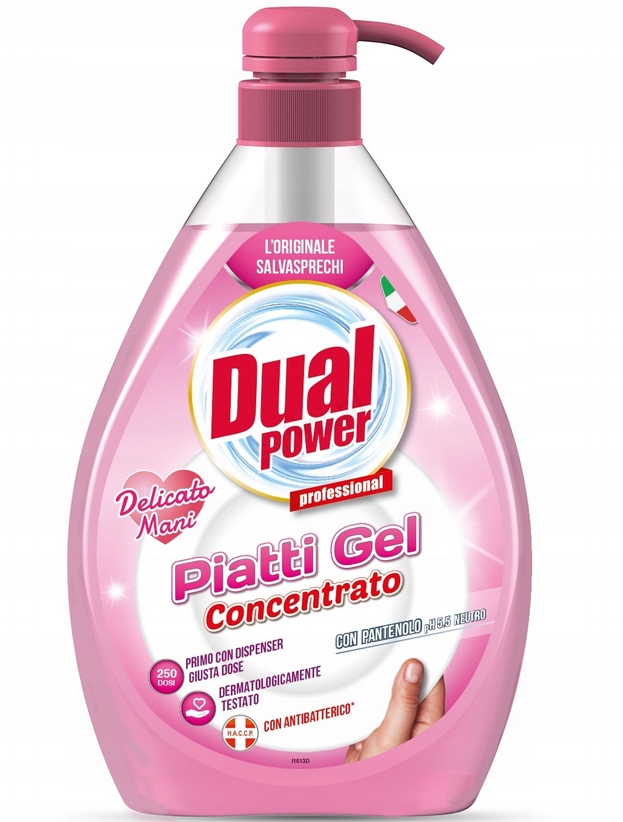 

Dual Power żel do naczyń delikatne dłonie 1l pompk