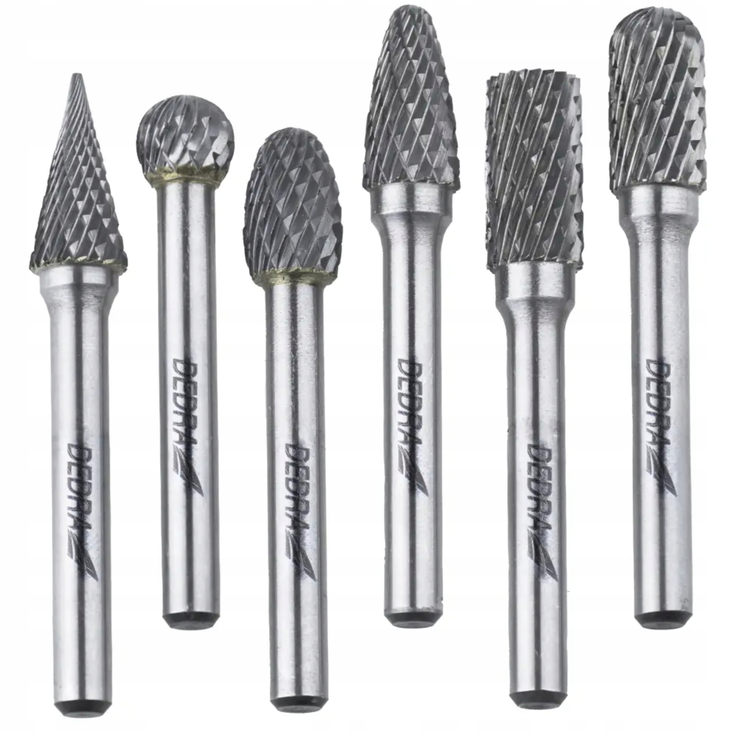 Dedra Sada Stopkových Fréz Na Kov 6el 6MM Karbid Wolframu 07F502