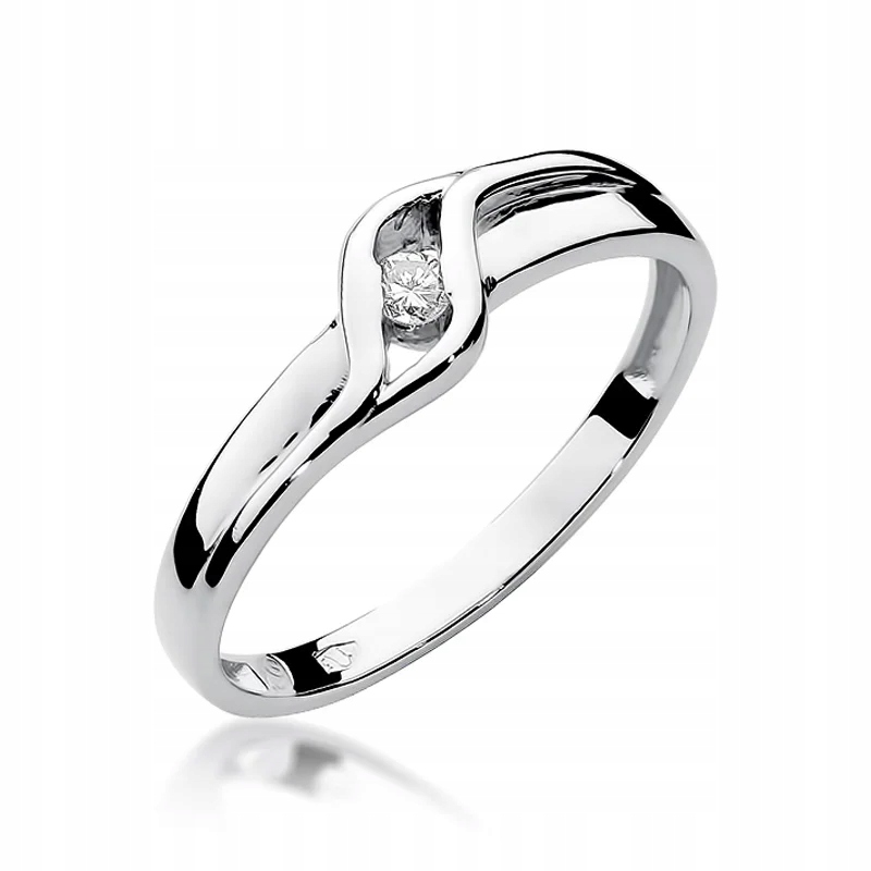 Pierścionek W-178 0,04ct brylanty białe złoto 585