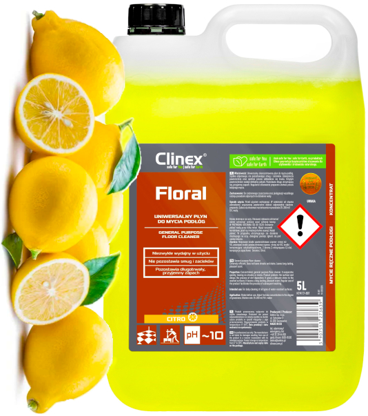 

Clinex Floral Citro 5L, płyn do mycia posadzek