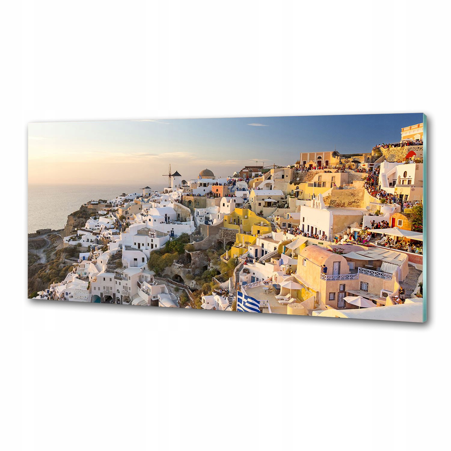 Panel do kuchyne Santorini Grécko 125 x 50 cm Lepidlo