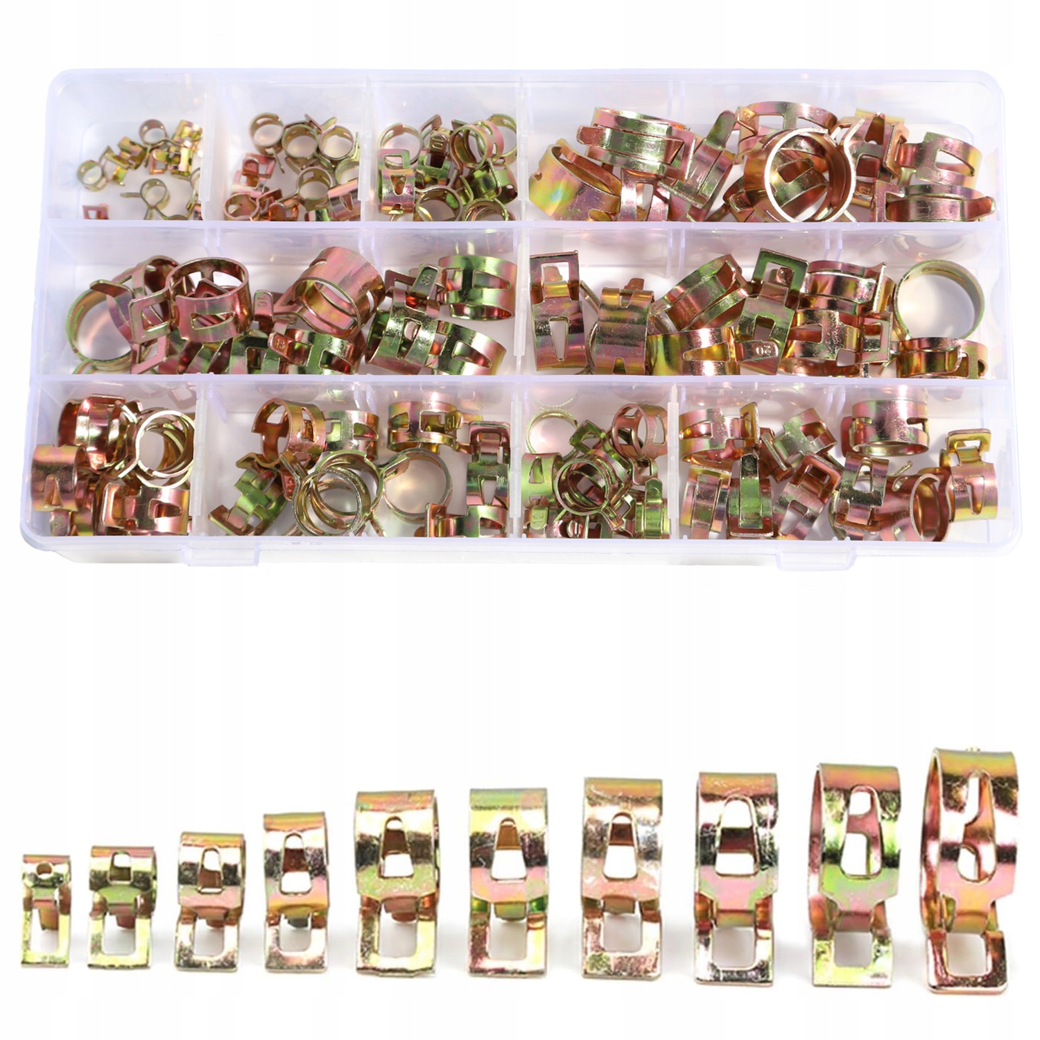 100SZT Opaski Zaciskowe 6-22MM Do Przewodów Paliwo Woda Powietrze