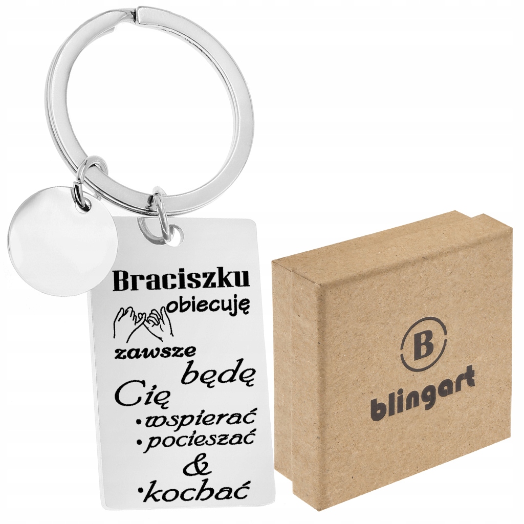 

Brelok do kluczy Z Grawerem dla Brata stal