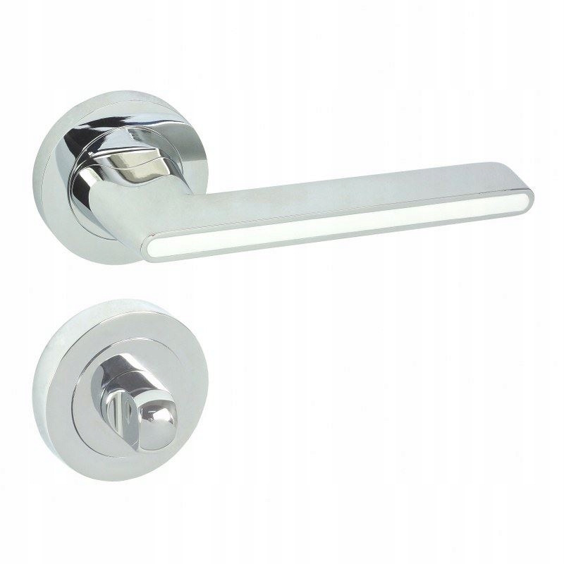 

Klamka Wewnętrzna Premium Z Szyldem Wc Chrom/biel