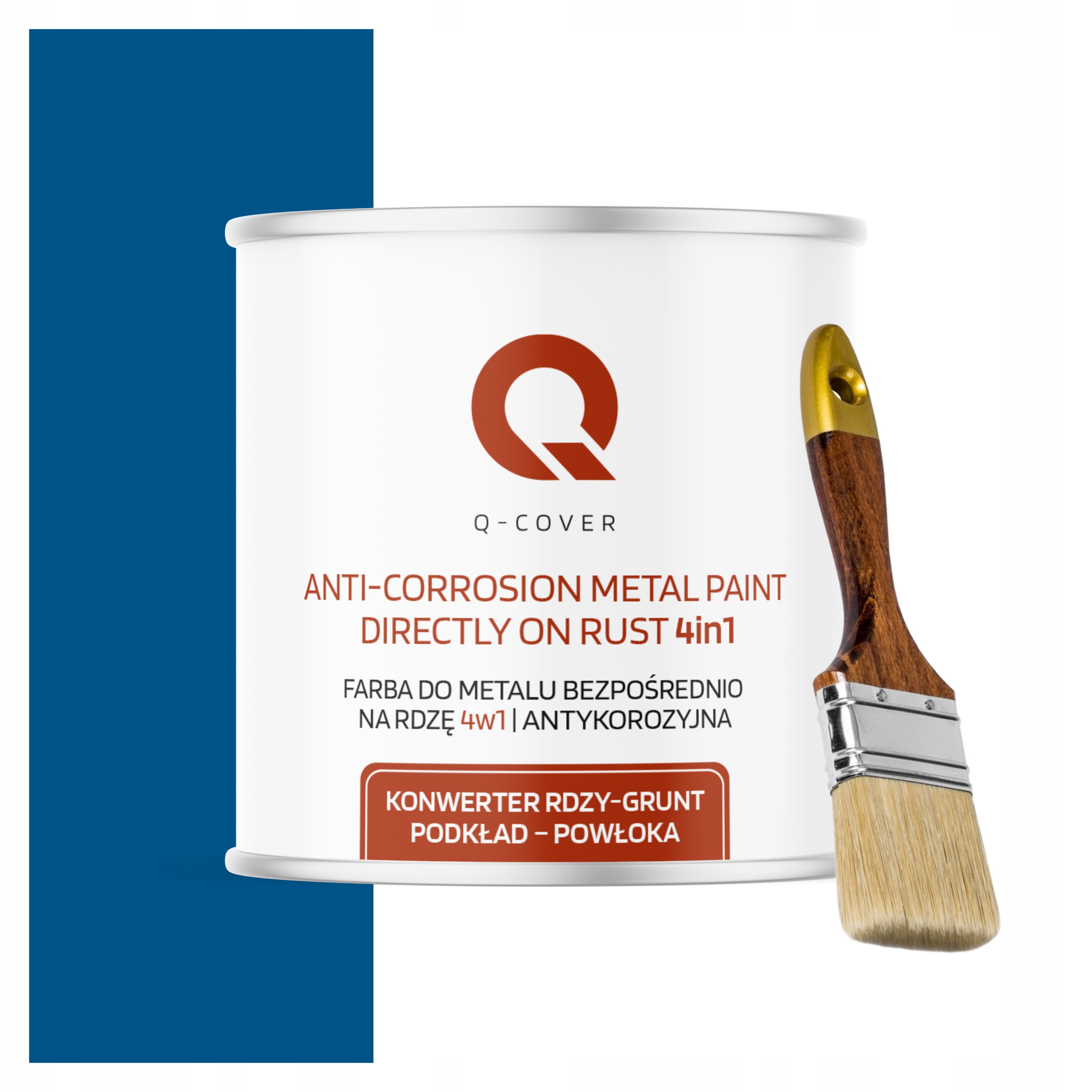 Farba na kov Antikorózna 2.5L Mat Farba Modrá štetec Ral 5005