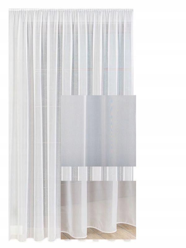 Záclona Hotové záclony s řasící páskou do obývacího pokoje, šířka 300 x 210 cm