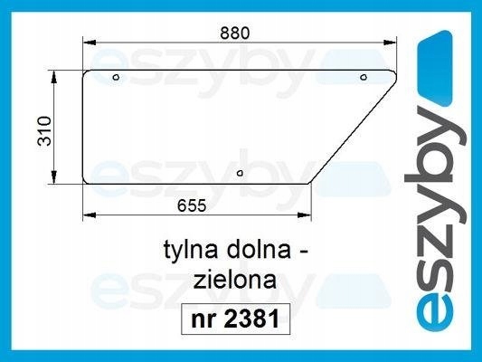 sklo Case série Xln zadní spodní