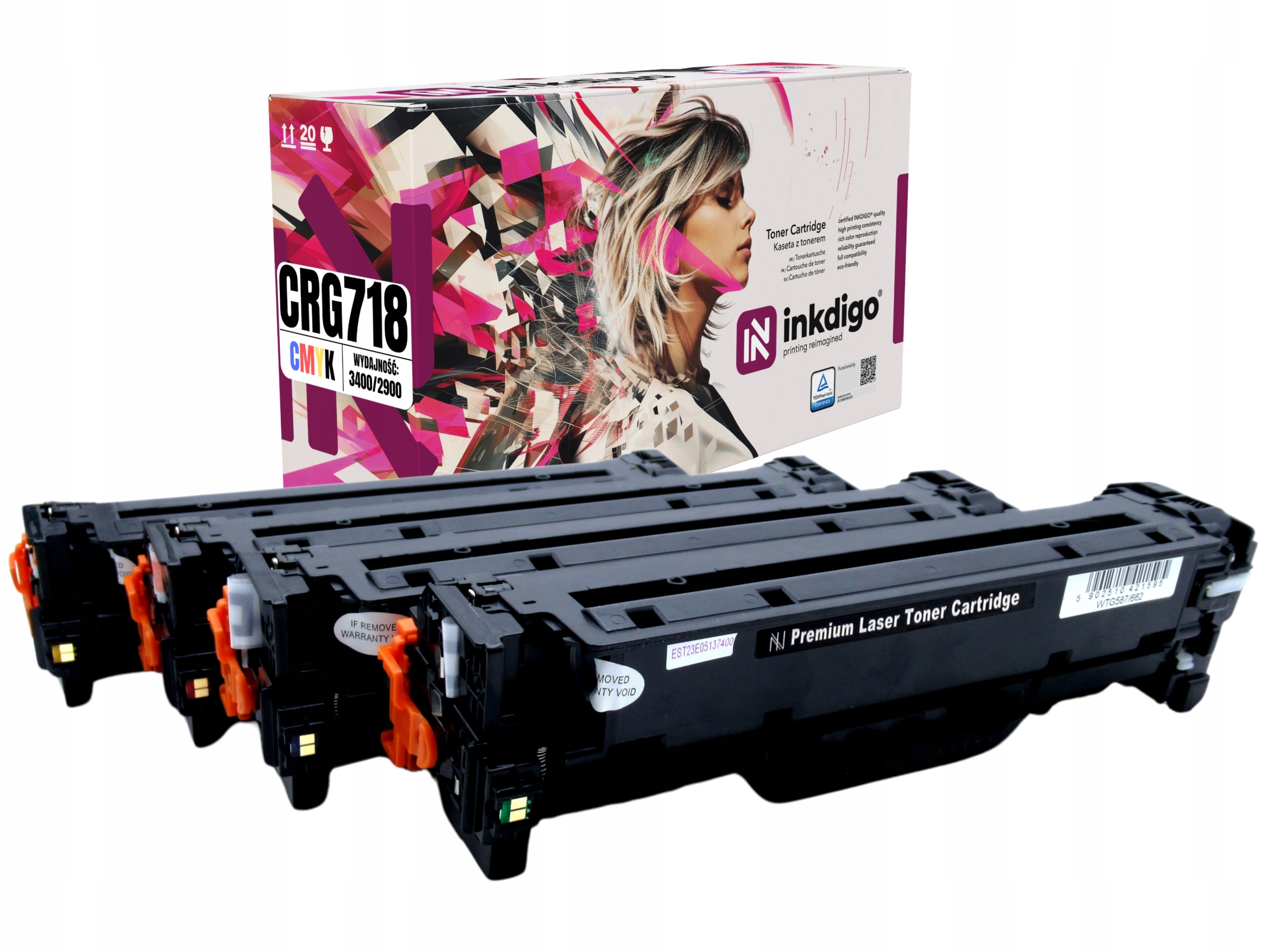 4x Toner Canon 718 MF8540CDN MF8550CDN MF8580CDW