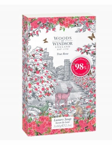 Woods Of Windor Růžová sada mýdel v kostce 3x60G
