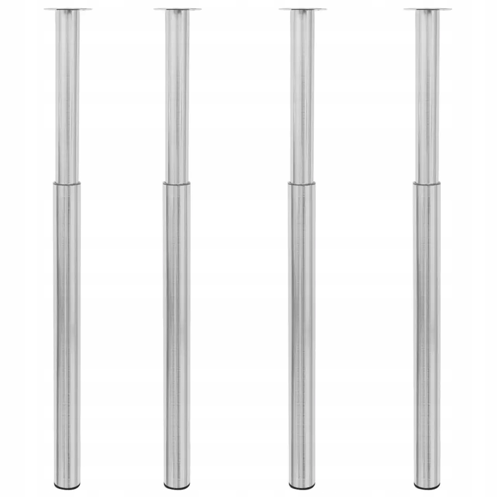 Sada 4 teleskopických stolových nohou, železo, 60 x (710-1100) mm, kartáčů