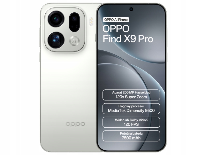 Smartfon Oppo Find X9 Pro 5G 16/512 6.78" 120Hz Biały