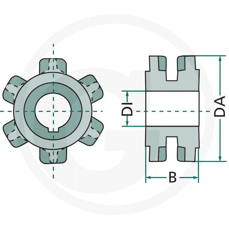 Koło łańcuchowe rozrzutnik Hawe 13x36 802303 Producent części Granit