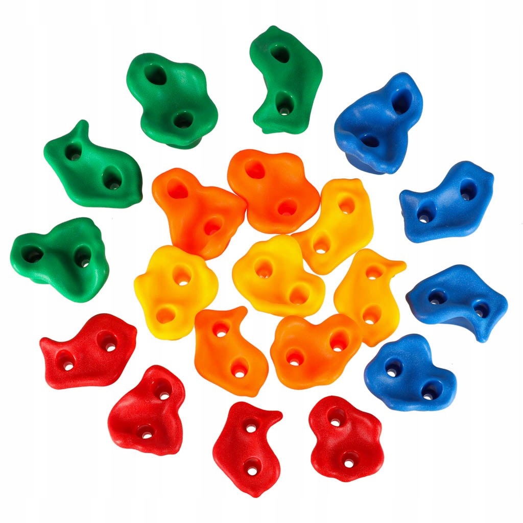 Kamienie wspinaczkowe uchwyty do wspinaczki dla dzieci kolorowe 20 szt + śr Marka Springos