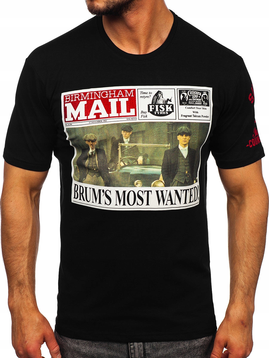 

T-shirt Męski Koszulka Czarna 2826 Rozmiar_xl