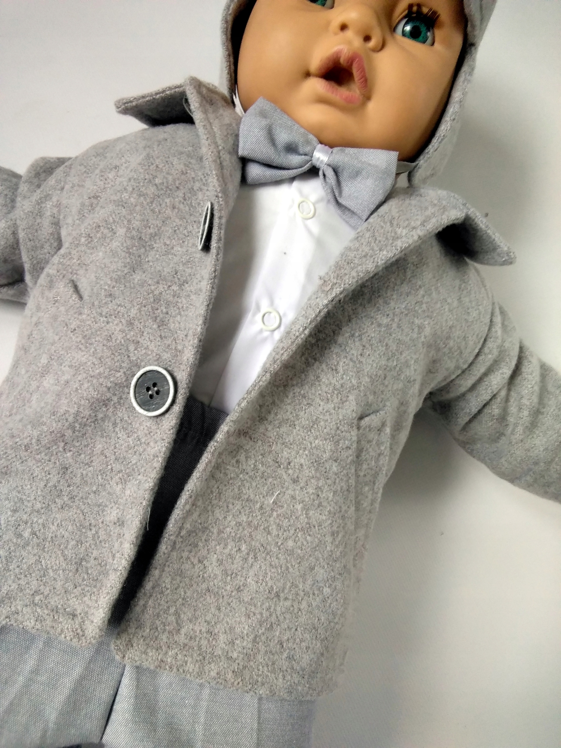 KURTKA PŁASZCZYK do chrztu flausz JESIEŃ czapka 74 Rozmiar 74