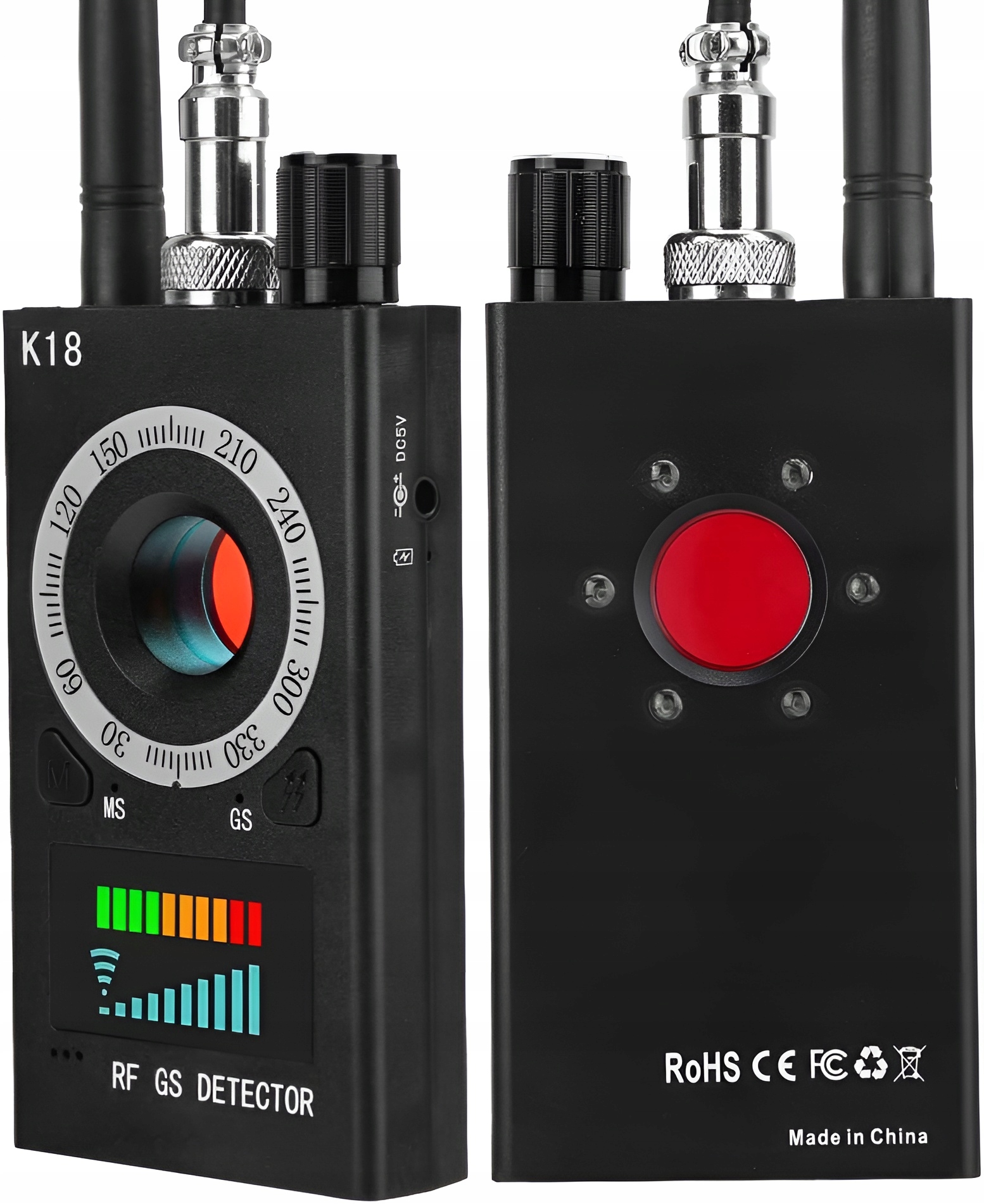 WYKRYWACZ PODSŁUCHÓW KAMER GSM GPS LTE WIFI LOKALIZATORÓW DETEKTOR KAMER Model DM-K18