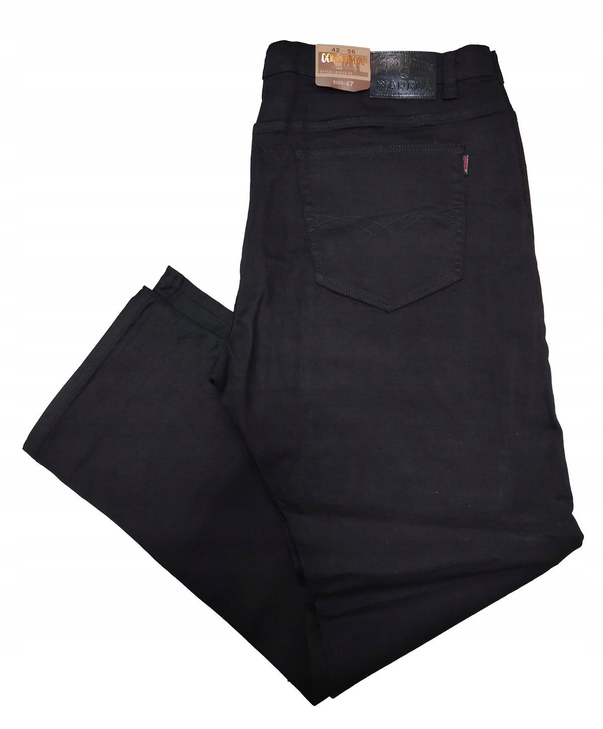 5XL DUŻE SPODNIE STRECZ KLASYK CZARNY PAS 120CM Marka inna