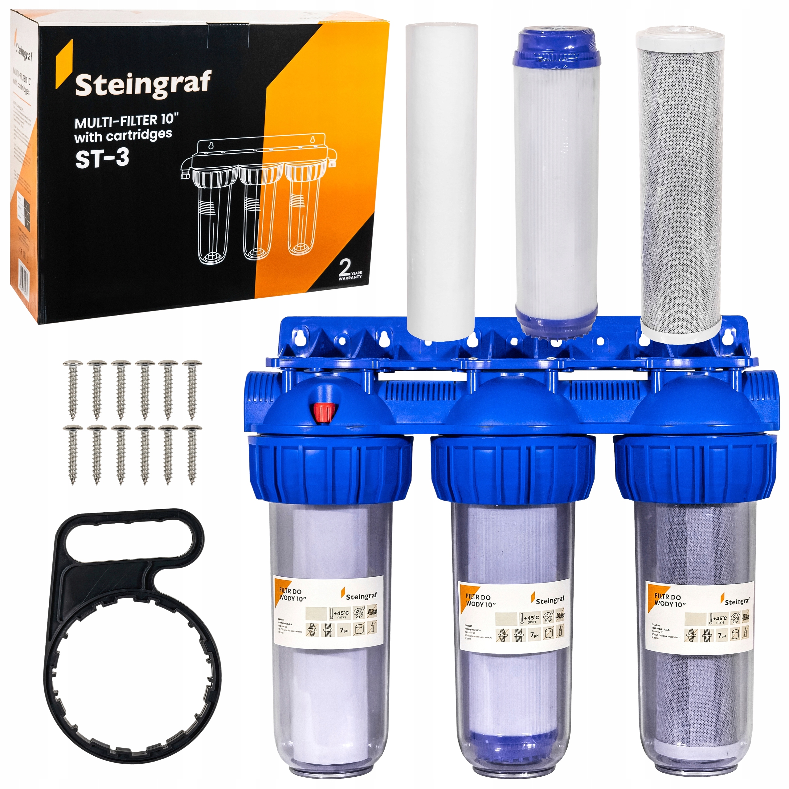 Filtr Na Vodu, Předběžné Tělo, Pouzdro 1'' Gw 3-STUPŇOVÉ Náplň, Sada