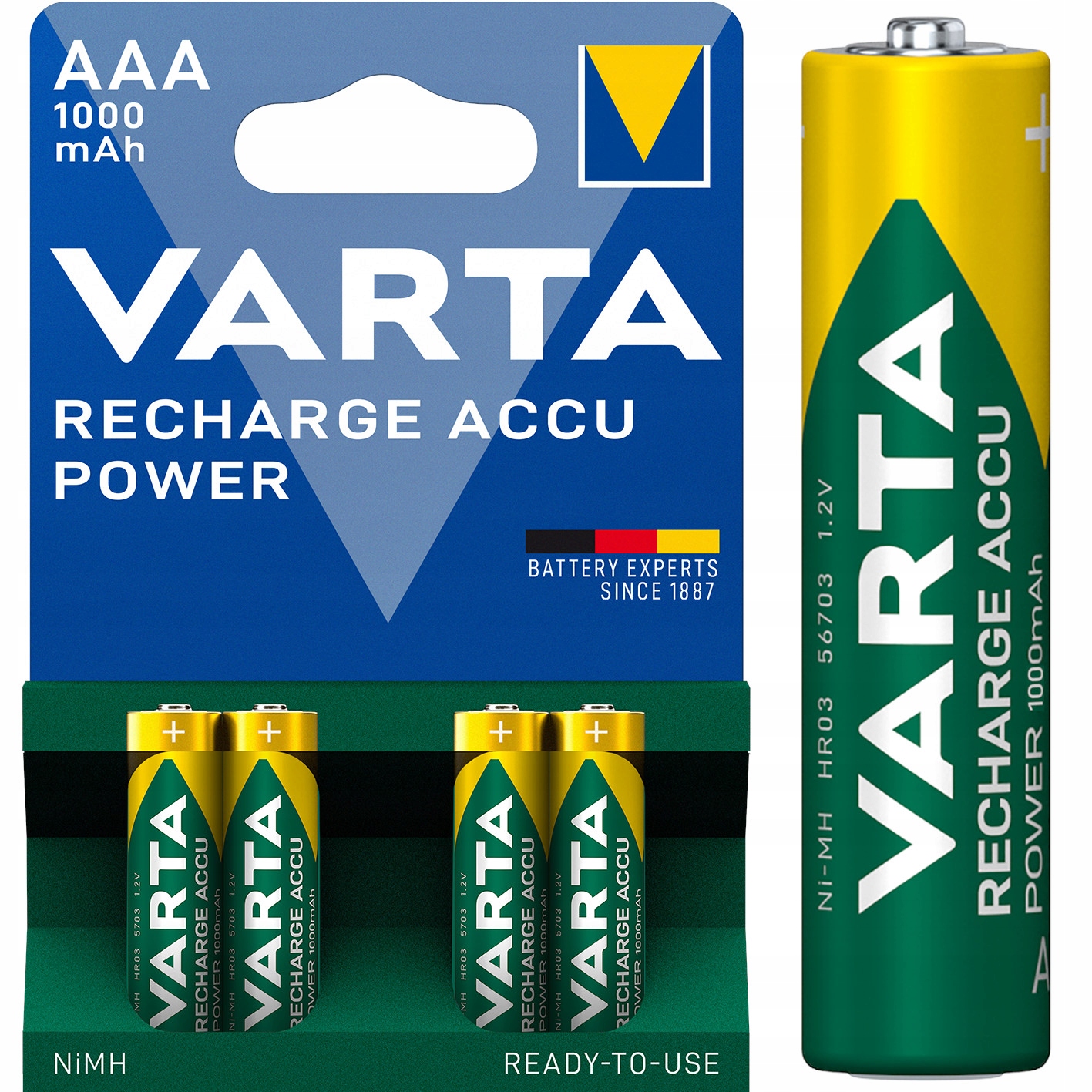 

Akumulator Varta Ni-MH Aaa LR03 1000mAh 1,2V 4szt.