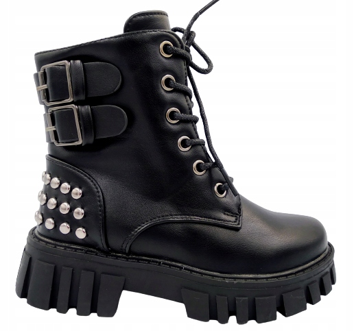 

Buty Botki Workery Dziewczęce Traperki Platforma