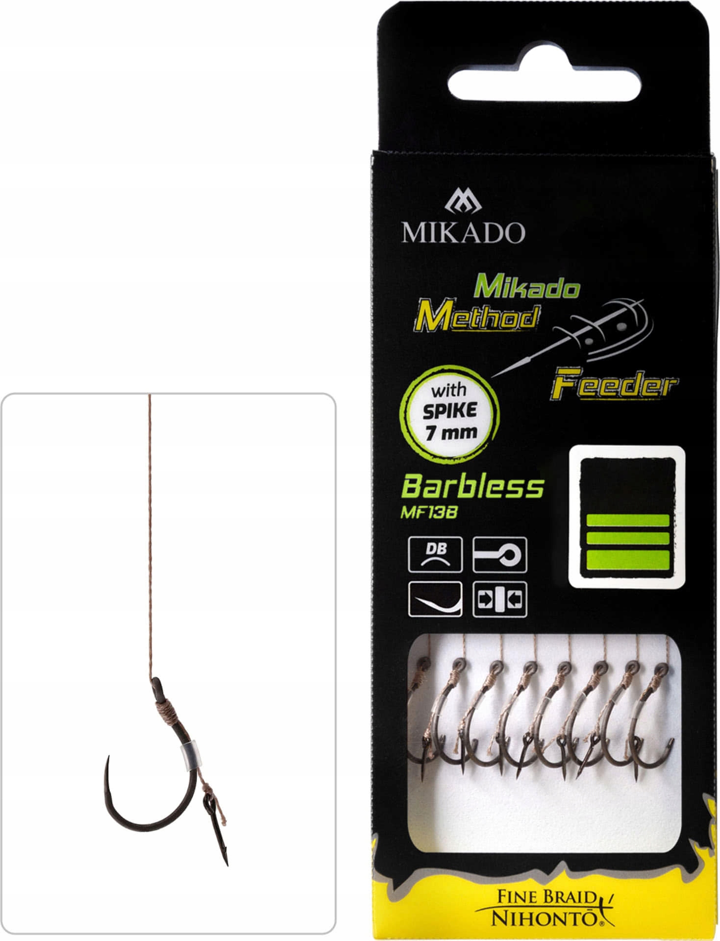 Przypon Mf Z Igłą hak bez zadziora nr 12 plecionka: 0.12mm/10cm op.