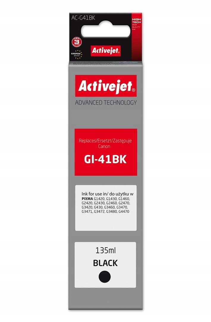 Activejet AC-G41Bk Buteleczka z tuszem z atramentem (zamiennik Canon GI-41B