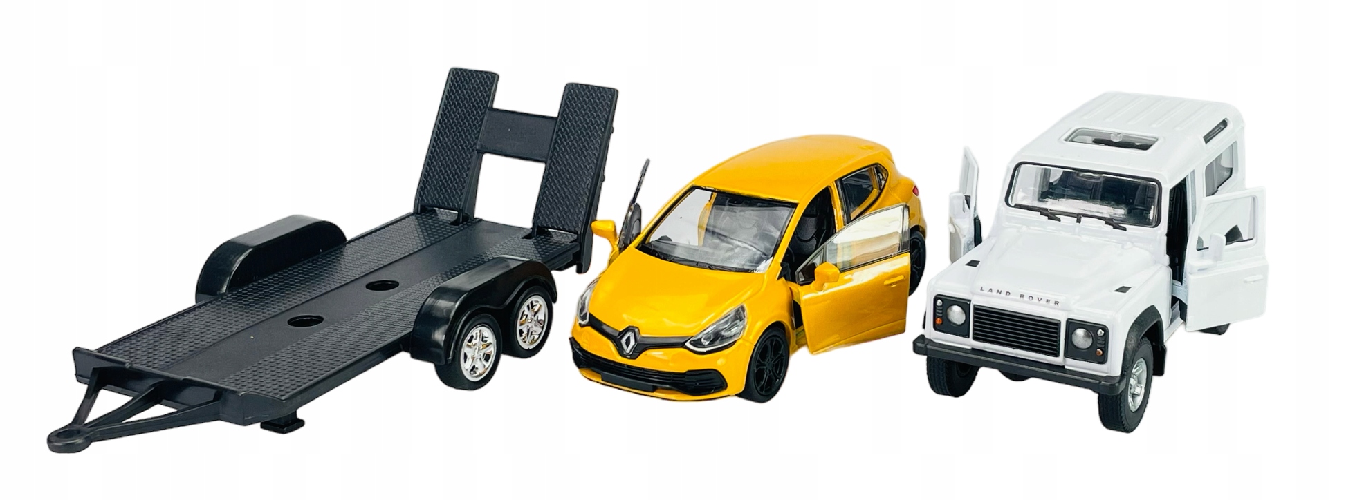 WELLY 2-PACK LAND ROVER DEFENDER + RENAULT CLIO Model RENAULT CLIO