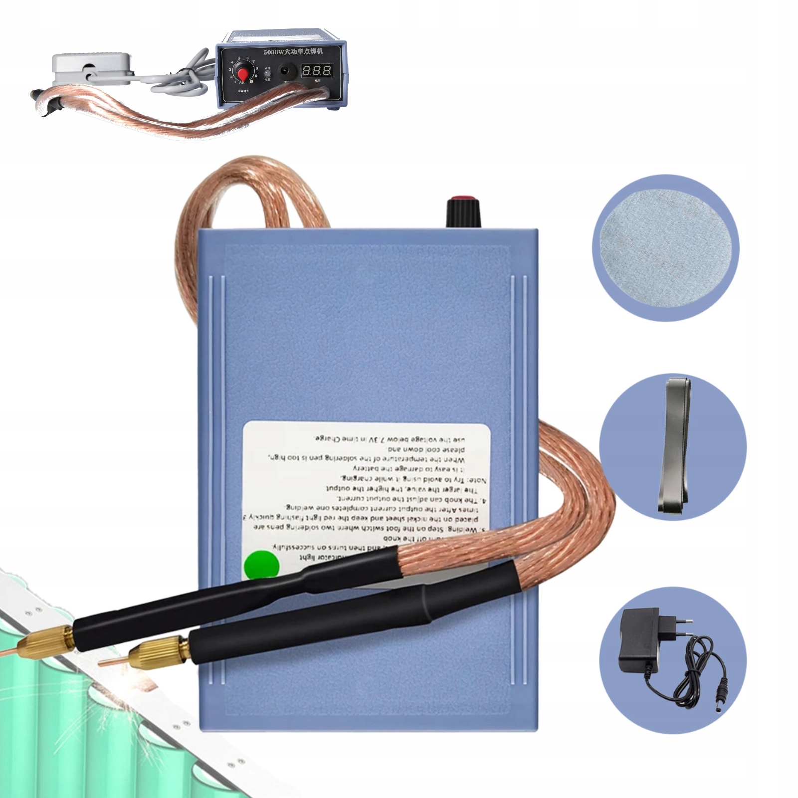 Výkonný Bodový Svařovací Stroj O Výkonu 5000 W S Nožním Pedálem Pro Bateriové Články