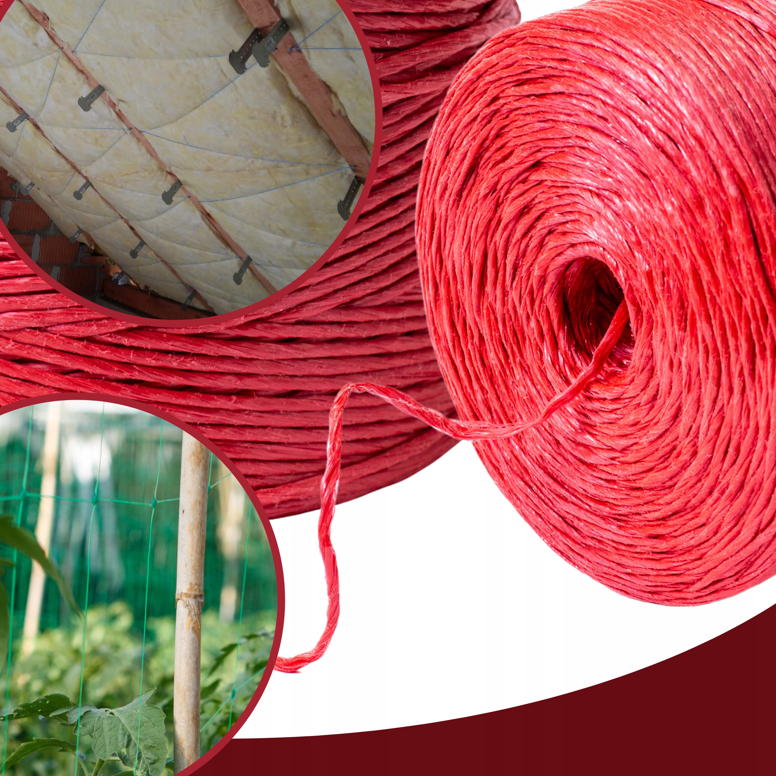 2X SZNUREK POLIPROPYLENOWY DO MOCOWANIA WEŁNY SZNUR BUDOWLANY 1000M EAN (GTIN) 5907743209842