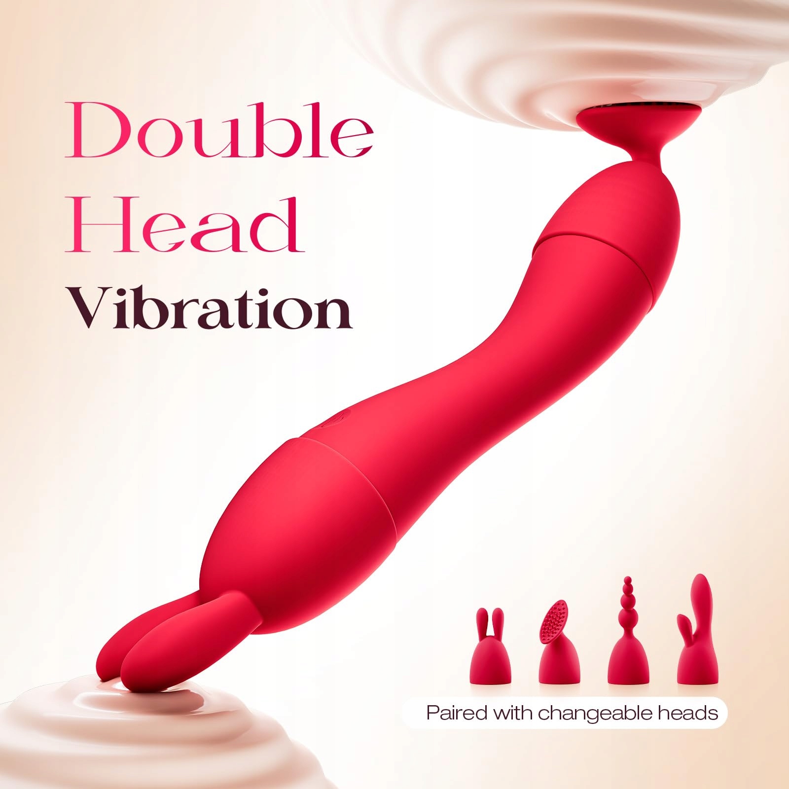 DILDO VIBRATOR Zestaw Wibratorów 20 Trybów 4 Głowice G Punkt Klitoris — miniatura 3
