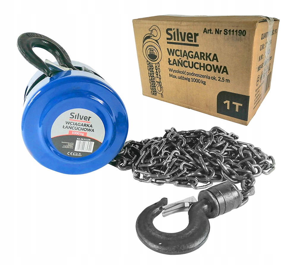 WCIĄGARKA WYCIĄGARKA ŁAŃCUCHOWA 1 T RĘCZNA MOCNA EAN (GTIN) 5907589364392