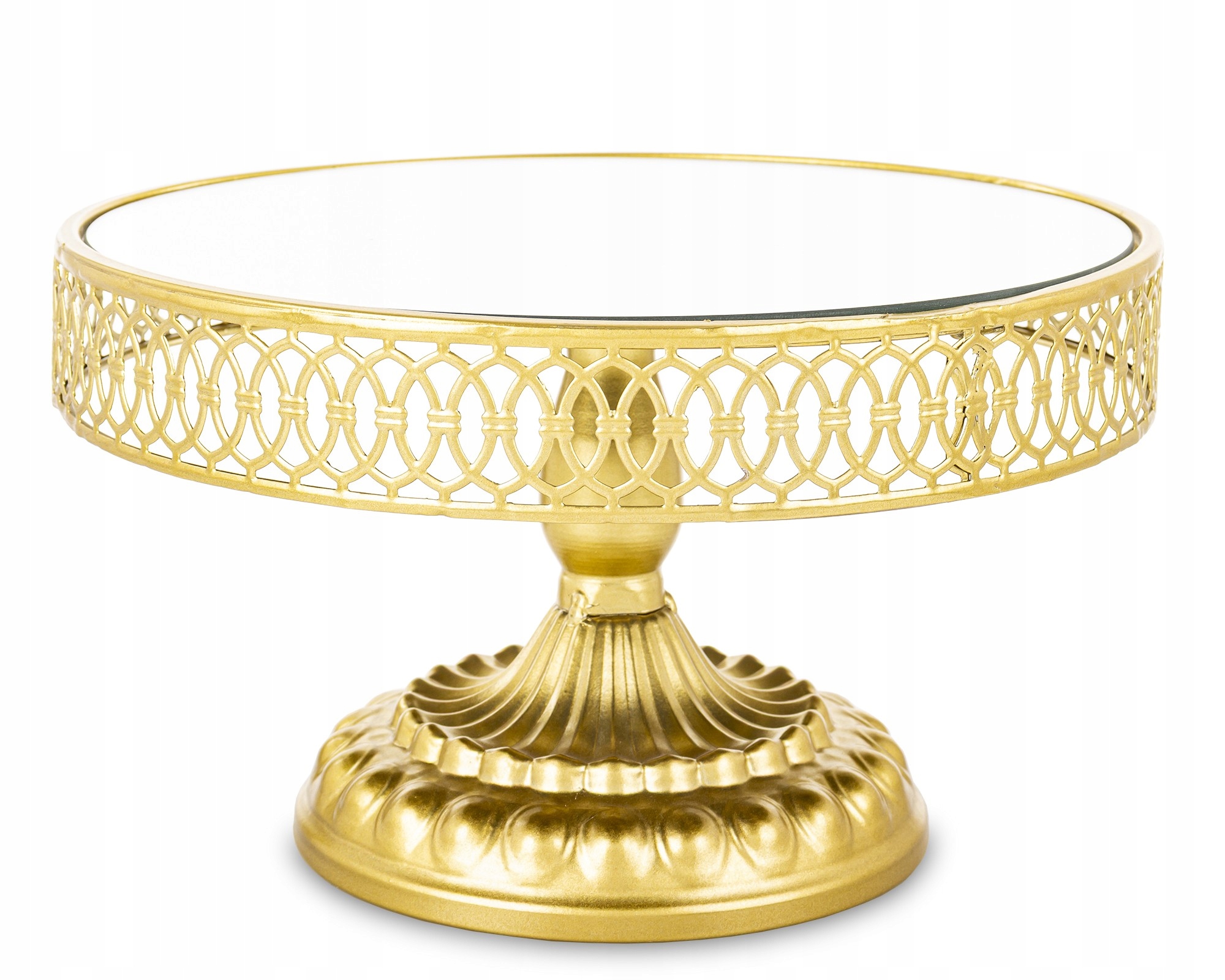 Podnos kovová zrcadlová zlatá palácová miska 15x25,5x25,5 179220