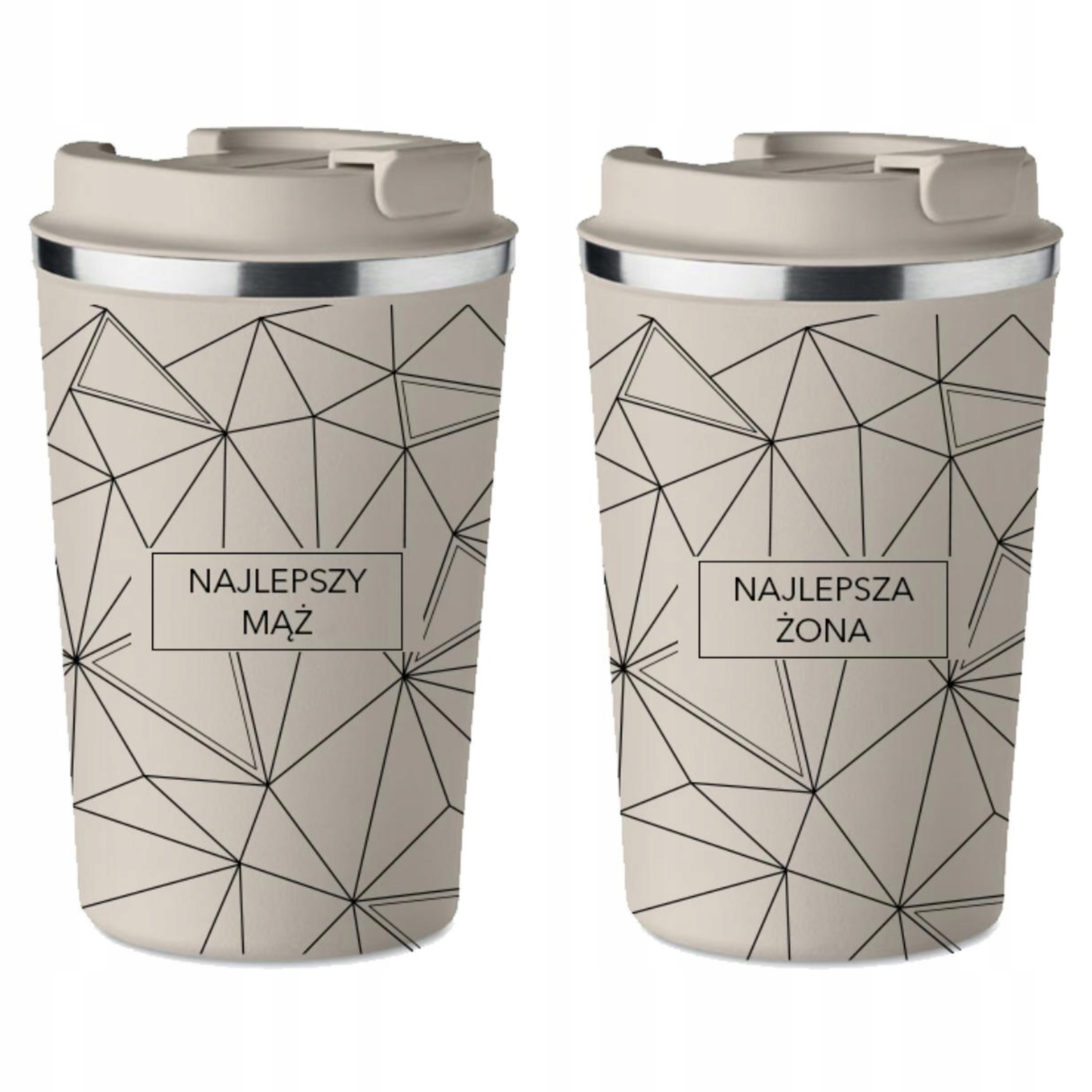 Sada 2 termohrnků Premium Manžel Manželka na Svatba dárek 350 ml KT_105