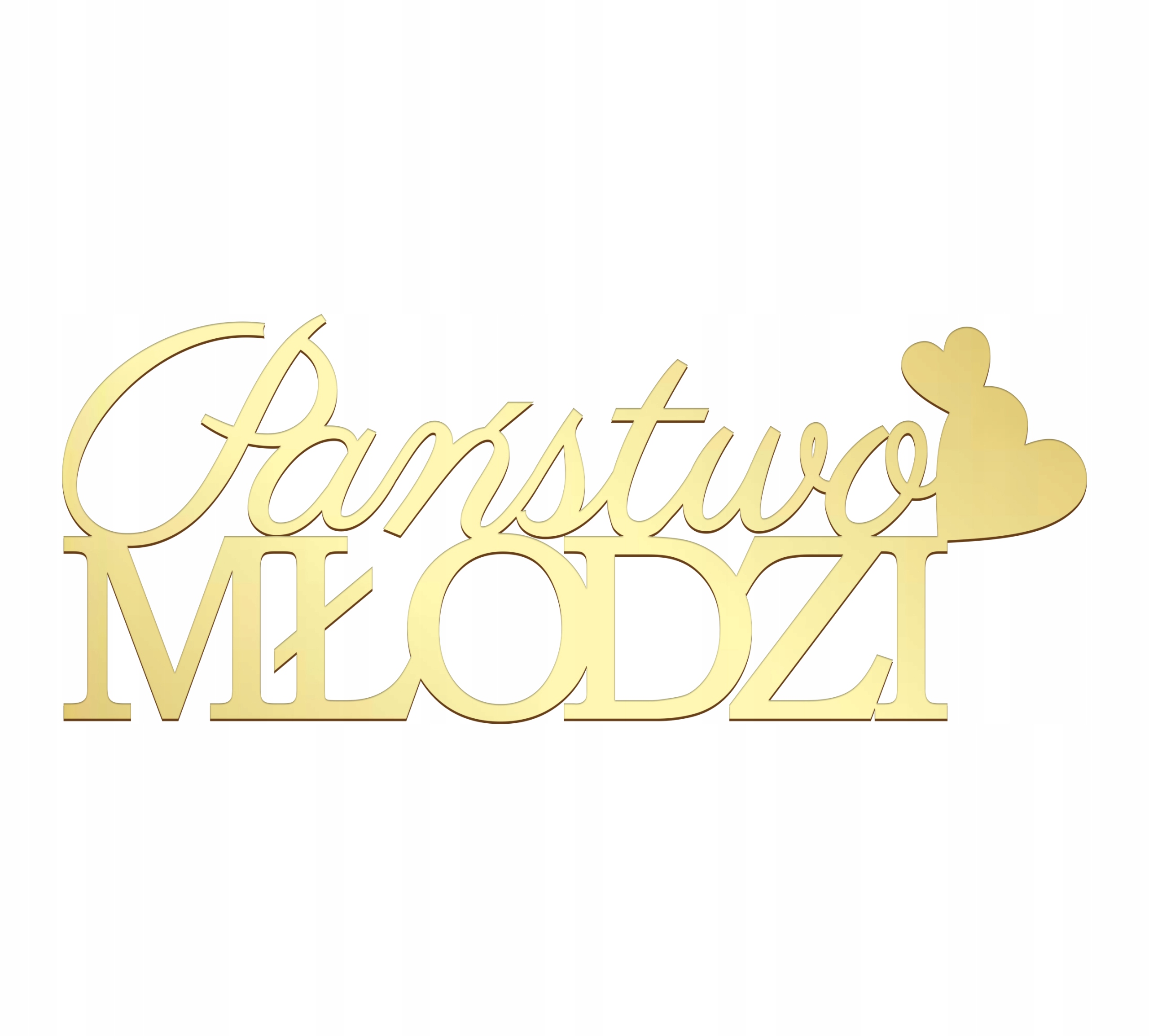 NAPIS NA STÓŁ PARA MŁODA WESELE ŚLUB ZŁOTY