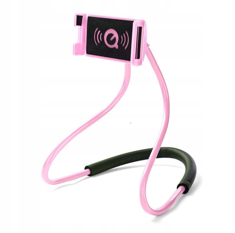 

Leniwy uchwyt na telefon tablet na szyję Różowy