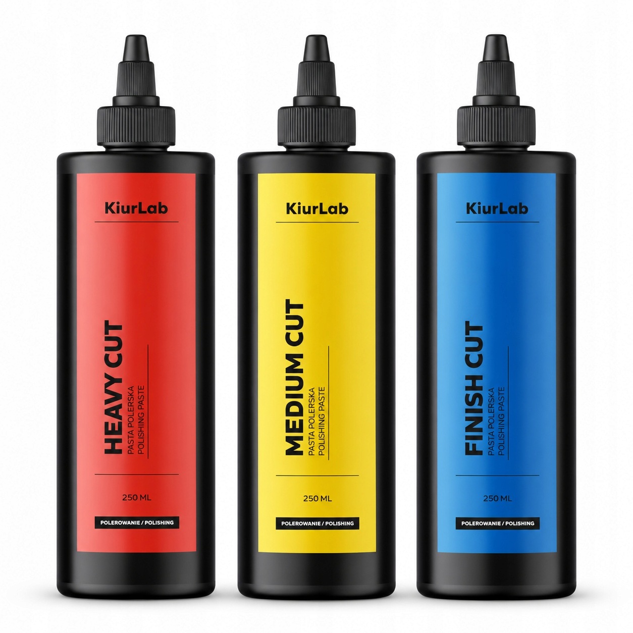 Kiurlab Sada Leštících Past 3x0,25 l, kompletní systém pro leštění laku