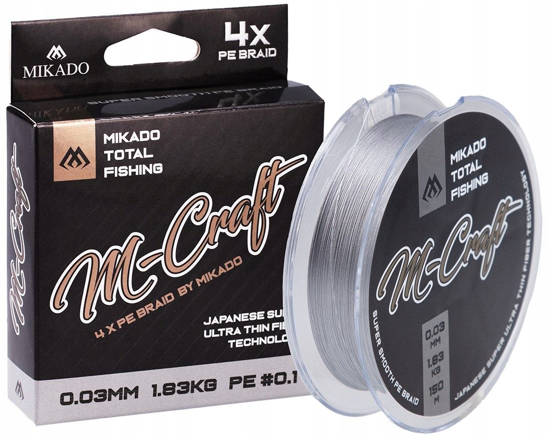 Plecionka Mikado M-craft Braid 0.08mm 150m Gray