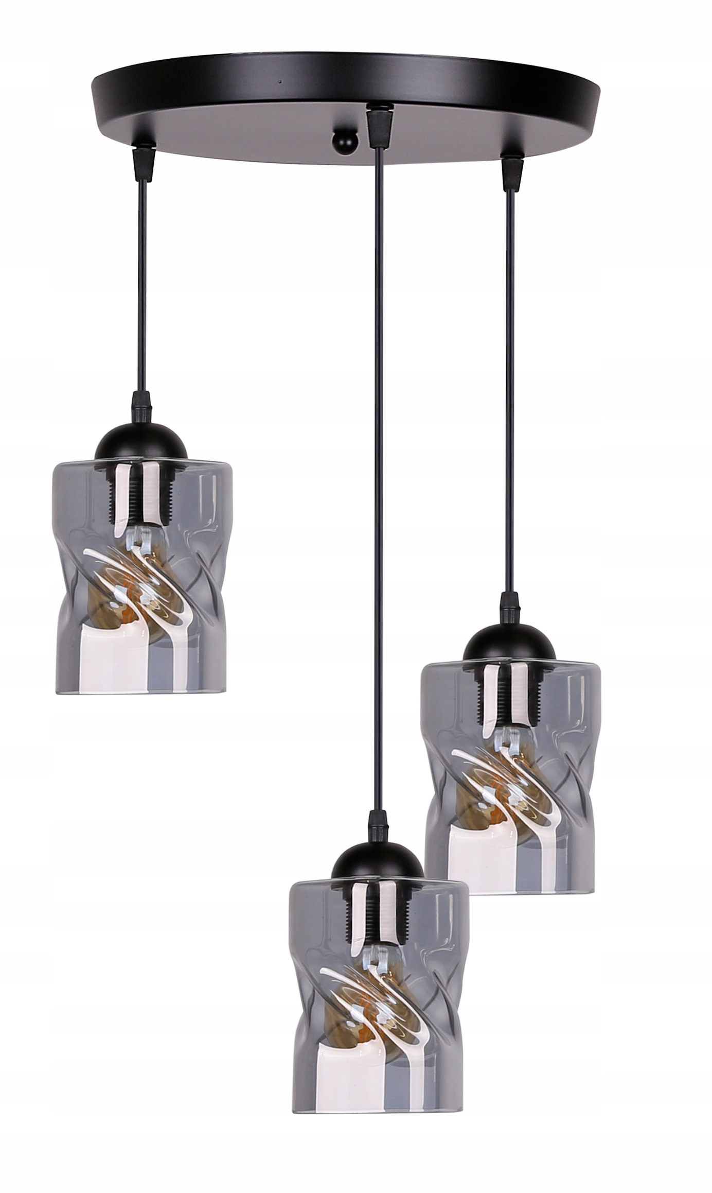 Trojitá závesná lampa-tanier 3XE27 Felis Candelux