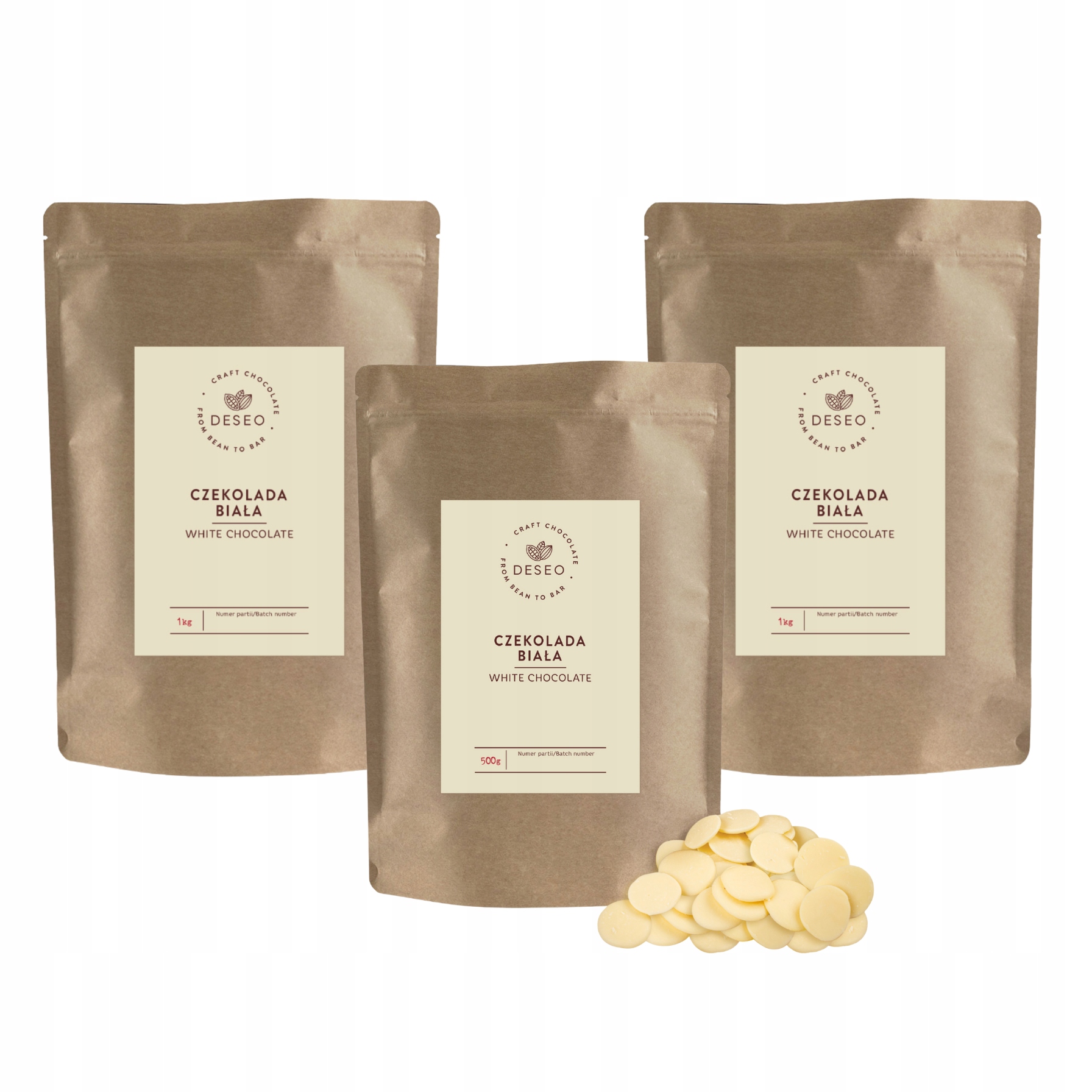 Čokoláda Bílá Deseo Čokoládové Čočky 2500 G 2,5 Kg