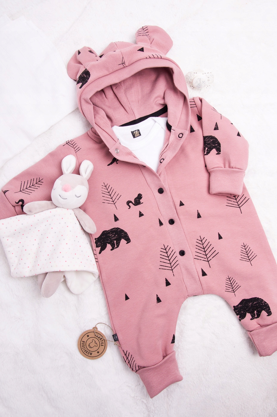 Kombinezon niemowlęcy jesienny, wiosenny rozm. 68 Kod producenta L416 róż