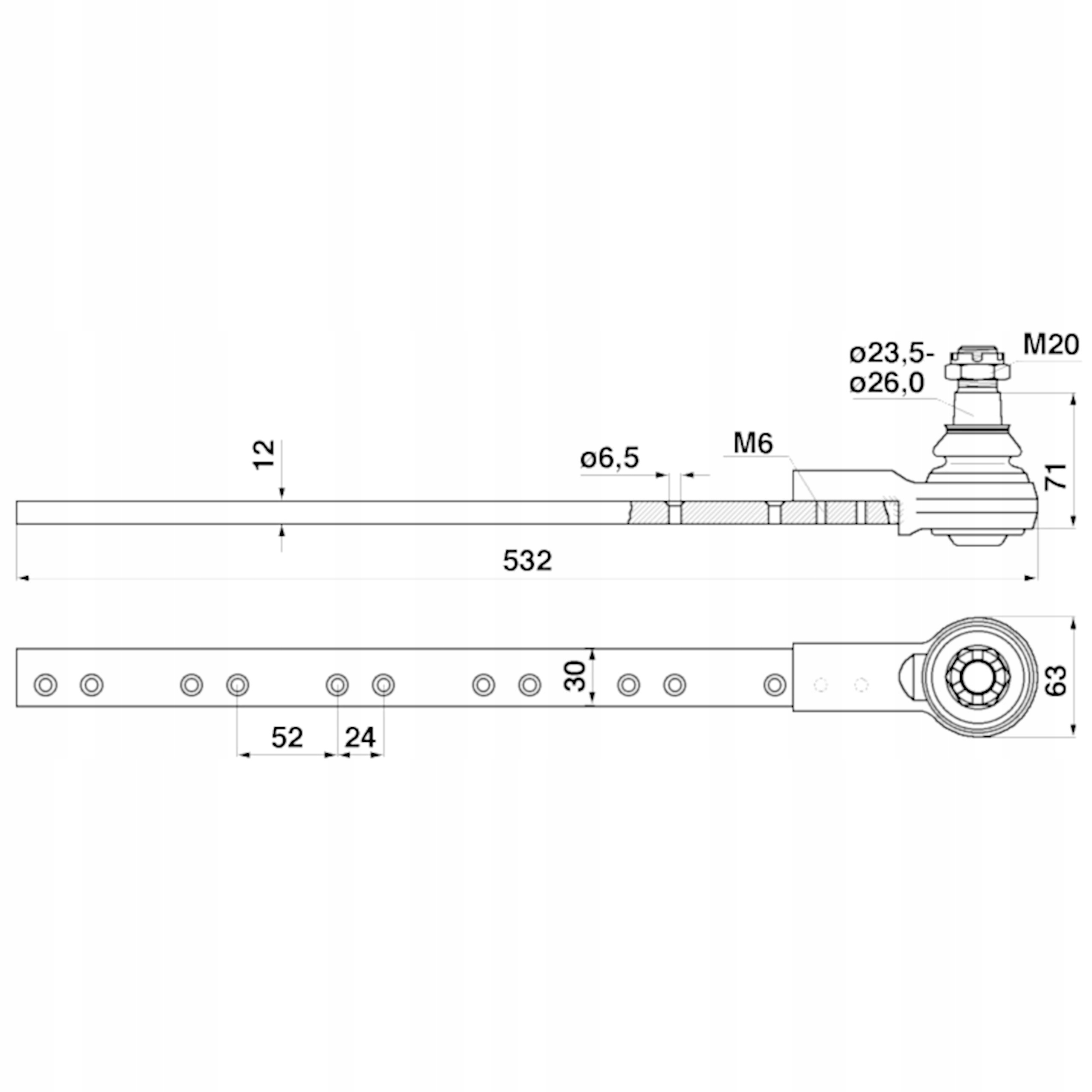 Glowka listwy tnacej Case Massey Ferguson 28283011 Machine brand Case IH