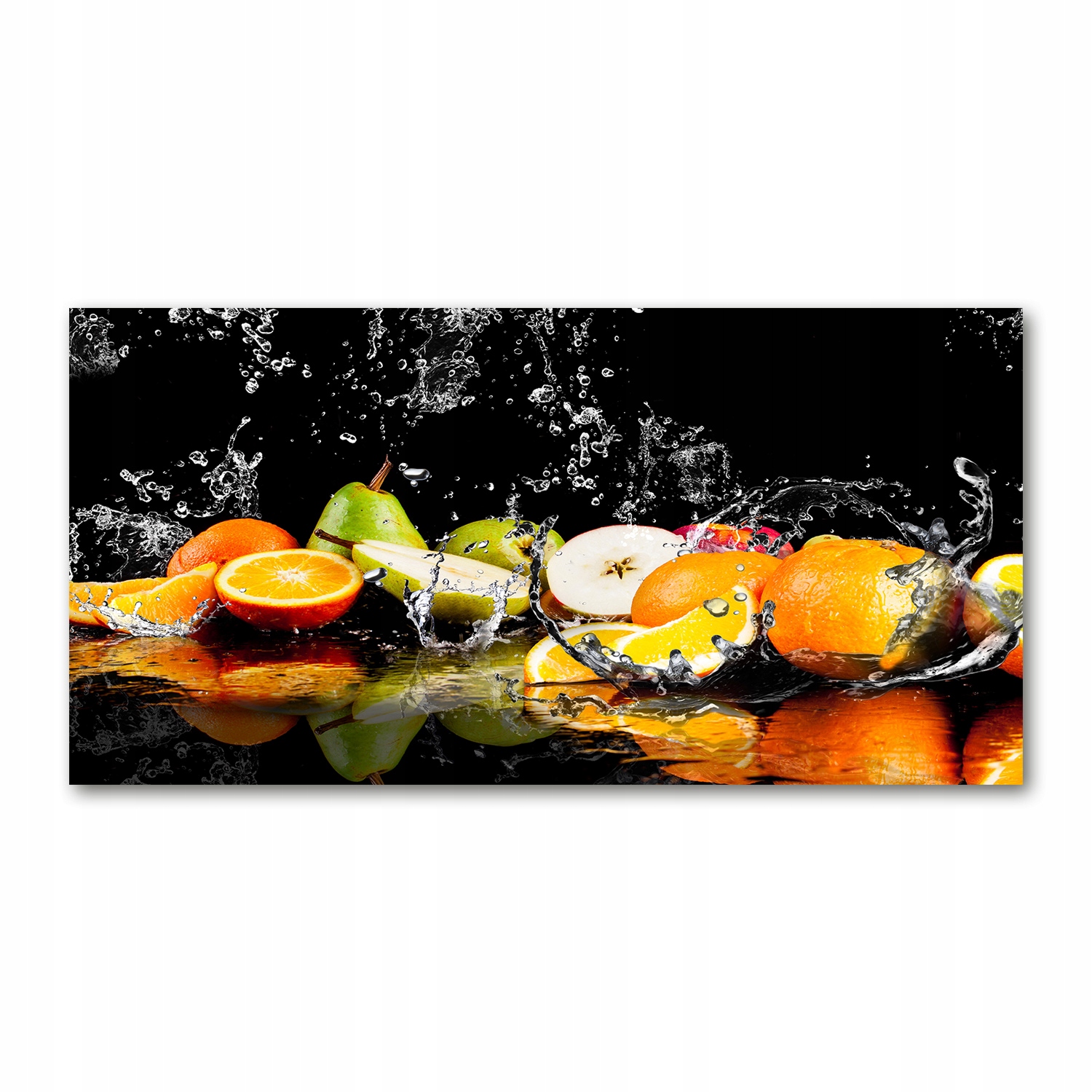 

Foto obraz akryl zdjęcie Owoce i woda 120X60 cm