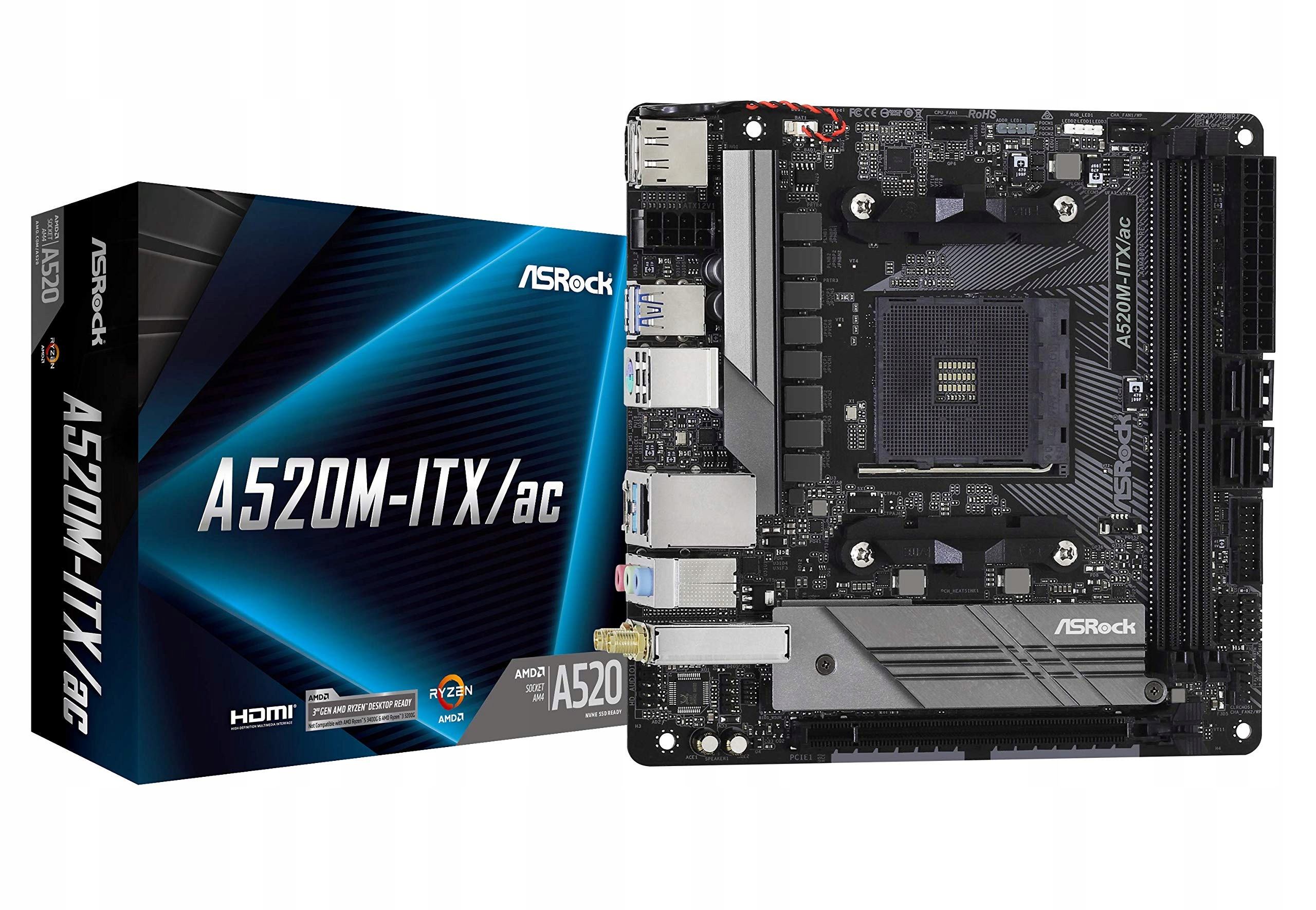 ASROCK A520M-ITX/ac mITX AM4 DDR4 — 9