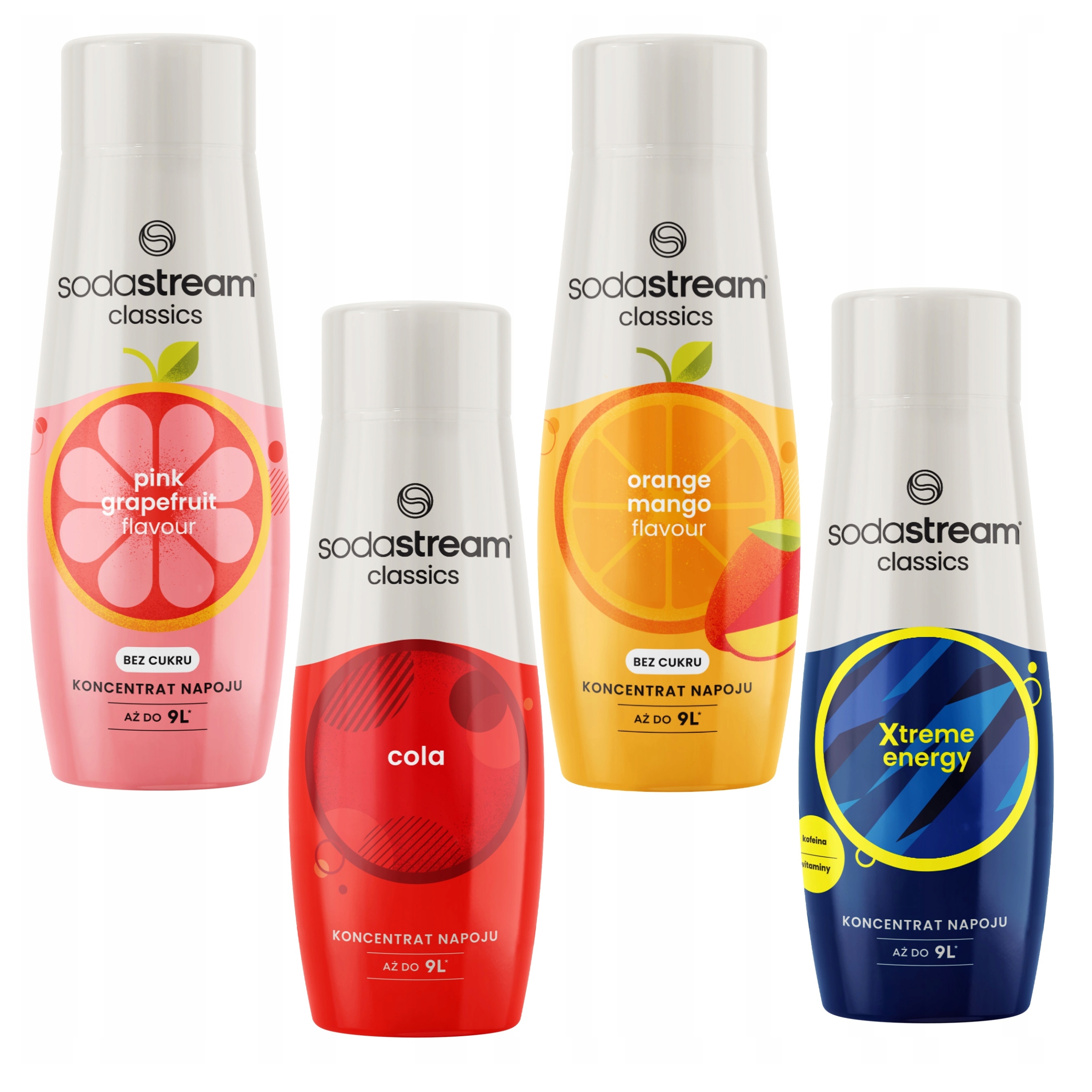 Sodastream Zestaw syrop koncentrat 4 różne smaki